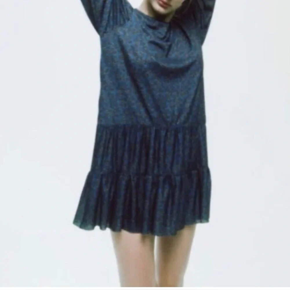 Zara long sleeve ruffle mini dress - Picture 2 of 11